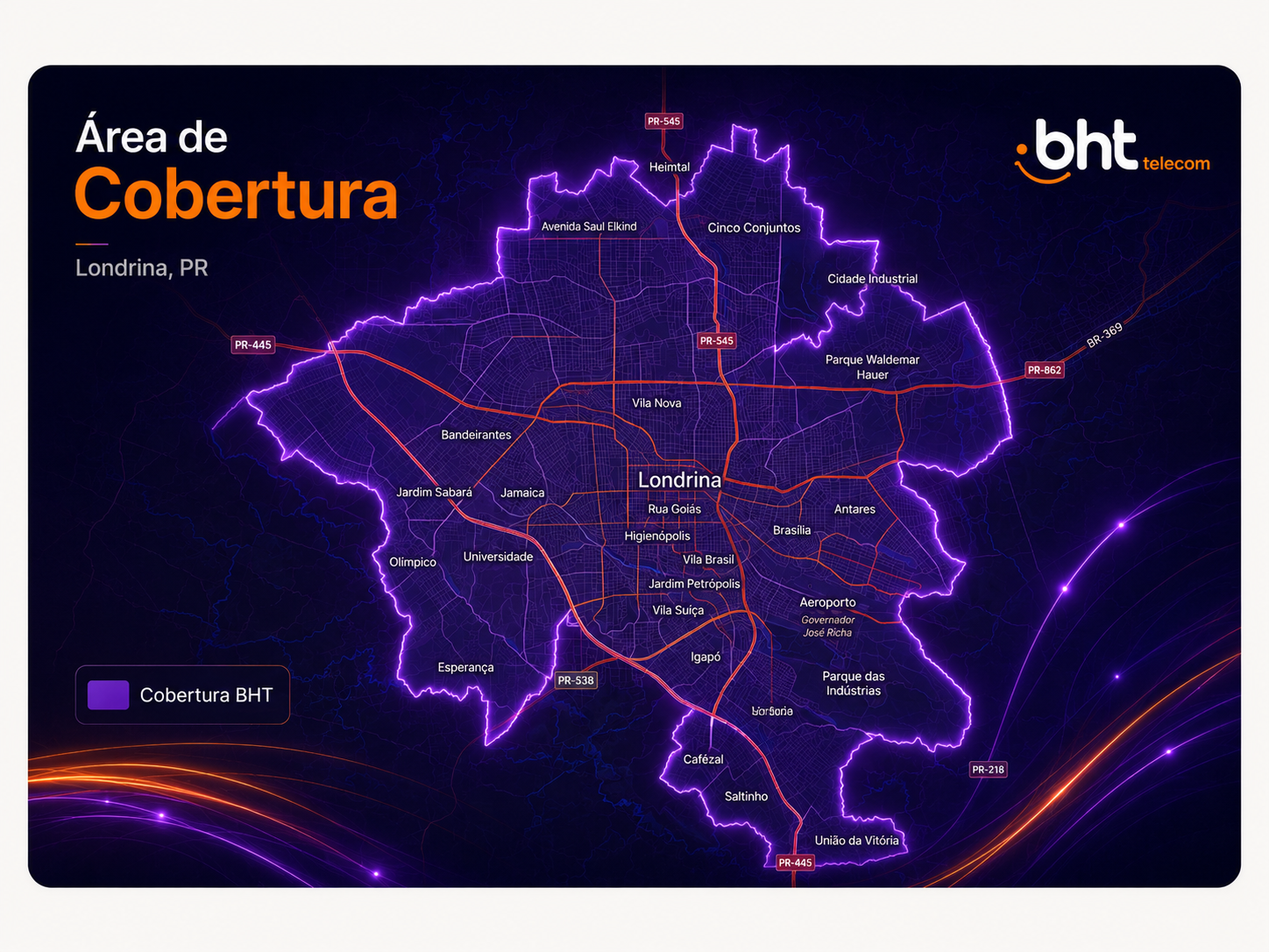 mapa de cobertura BHT